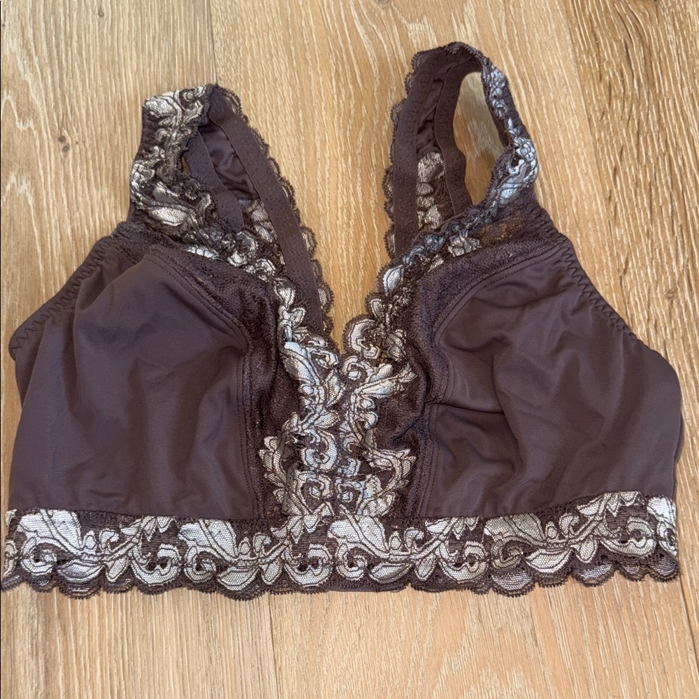 Breezies Chocolate Lace Bralette